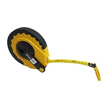 66Feet Fiberglass Measuring Tape, Dual-Sided Measuring Reel with Feet and Meters, for Sports, Landscaping, Building, Masonry, Carpentry, Contractor Engineers Measuring Tape 20M