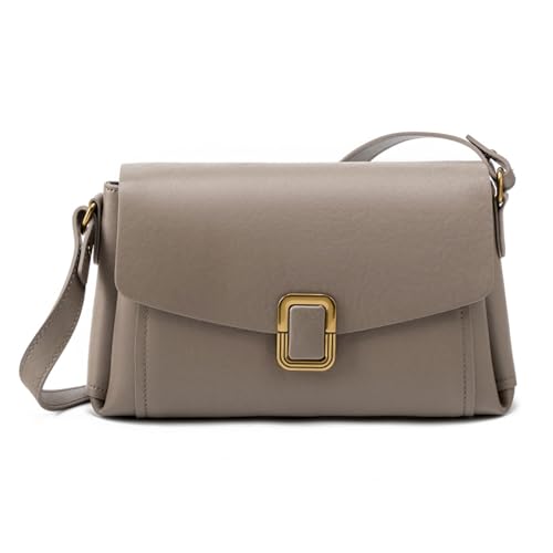 Image of Genuine Leather Crossbody Bag for Women, Adjustable Shoulder Bag | Lightweight Satchel Handbag, 2 Detachable Straps, Travel, Everyday, Work, Gift