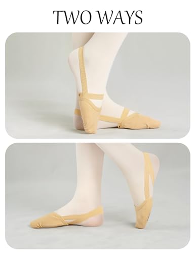 Dance Shoes Half Sole Ballet Pirouette Shoes for Women/Men and Girls/Boys4