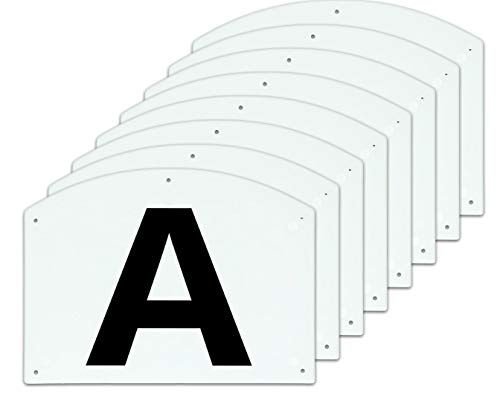 Lettres d'équitation Hofman Maat 1 repères visuels de dressage blanc noir