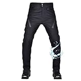 Pantalón Moto Hombre, Vaqueros Moto Hombre Stretch, Estilo Urbano Cómodo para Todas Las Estaciones