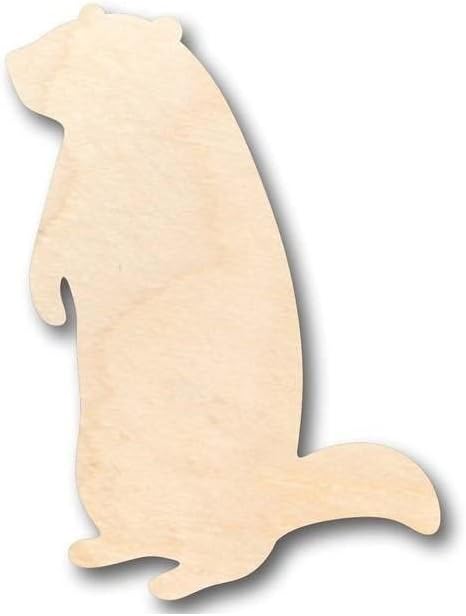Unfinished Wood Groundhog Shape Groundhog's Day Animal Craft up to 46" DIY 18" / 1/2"