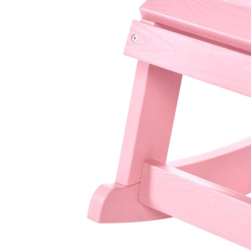 Sedia A Dondolo Da Giardino In Plastica Rosa Chiaro Per Bambini - 7