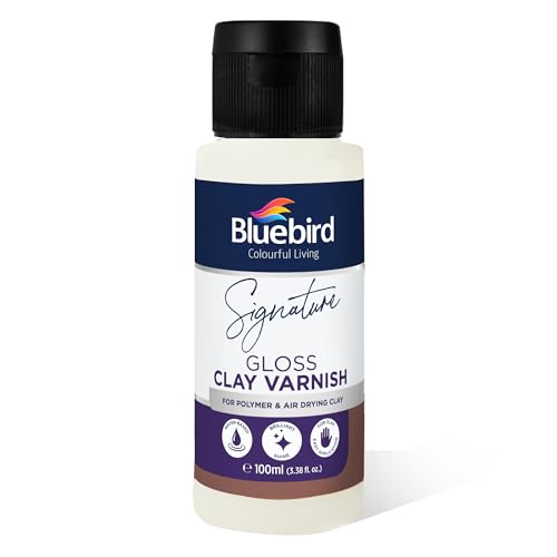Bluebird Signature 100ML Air Dry Clay Glaze - Air Dry and Polymer Clay Varnish Prevents Cracking and Scratches (3.4 Fl Oz)