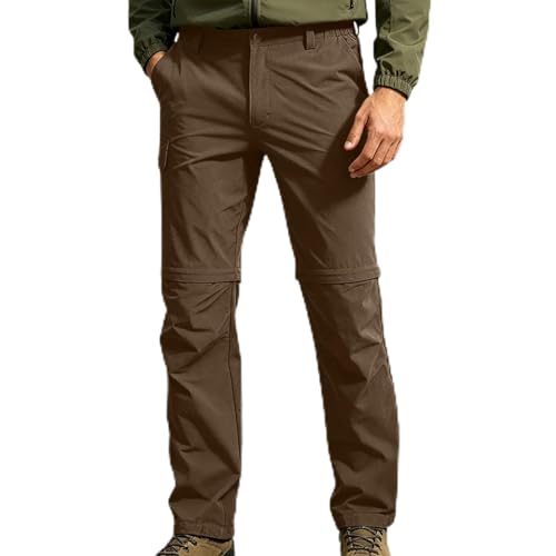 Pantalon cargo pour homme coupe droite en tissu respirant uni