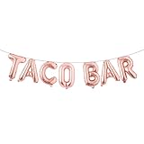 Taco Bar Decorations Taco Party Decorations Cinco De Mayo Decorations Mexican Fiesta Party Decorations Taco Party Supplies Fiesta Mexican Taco Birthday Party Decorations Balloons (TACO BAR Rose Gold)