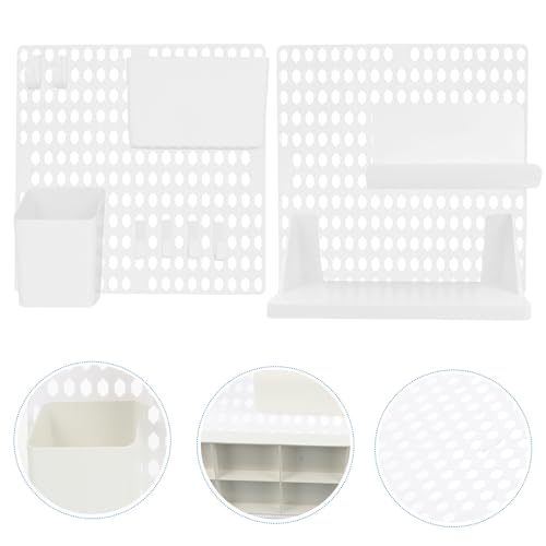Panneau perforé OSALADI kit combiné étagère et support adhésif modulable - 8