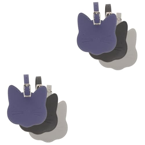 Beaupretty 2 Series Etiquetas De Equipaje De Pu Cuero De Maletas Y Equipaje Usar Identificación Rápida 3 Piezas*2