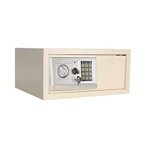 eclife Security Safe Box 0.7 Cubic Feet Electronic Digital Security Safe Box Beige