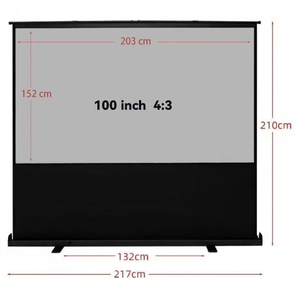 Pantalla portátil para proyector de pie plegable 100 pulgadas miniatura 2
