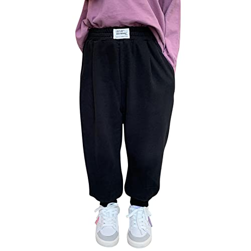 Girls Fleece Sweatpants Casual Fashion Active Jogger Pants Fall Winter Elastic Waist Trousers