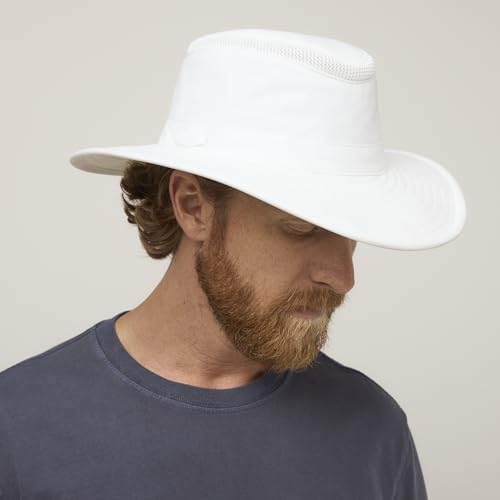 Image of Tilley Mens Womens LTM6 Broad Brim Extra Ventilation Sun Protection Airflo Bucket Sun Hat
