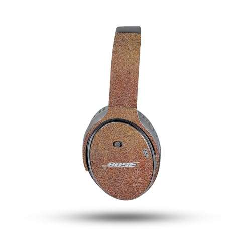 Image of MightySkins Skin Compatible with Bose QuietComfort 35 II Headphones - Brown Pleather | Protective, Durable, and Unique Vinyl Decal wrap Cover | Easy to Apply, Remove, and Change Styles
