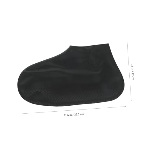 Cubre zapatos de silicona negros para hombre, impermeables y resistentes para exterior, talla L miniatura 7