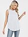 AURUZA Tank Tops for Women, Crewneck Loose Fit Basic Going Out Clothes Womens Fashion Casual Summer Sleeveless Shirts, L, White