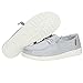 HEYDUDE Women's Wendy Chambray Lilac Size 10 | Women’s Shoes | Women’s Lace Up Loafers | Comfortable & Light-Weight