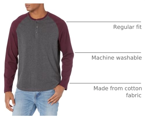 Image of Amazon Essentials Men's Long-Sleeve Henley Shirt