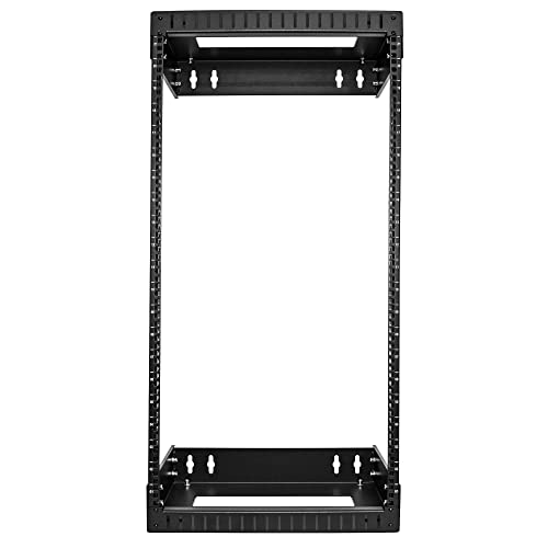 StarTech.com 2-Post 21U Heavy-Duty Wall Mount Network Rack, 19" Open Frame Server Rack with Adjustable Depth, Wall Mount Data Rack for IT / AV / Patch Panel / Computer Equipment (RACK-21U-20-WALL-OA) by StarTech - Image 4