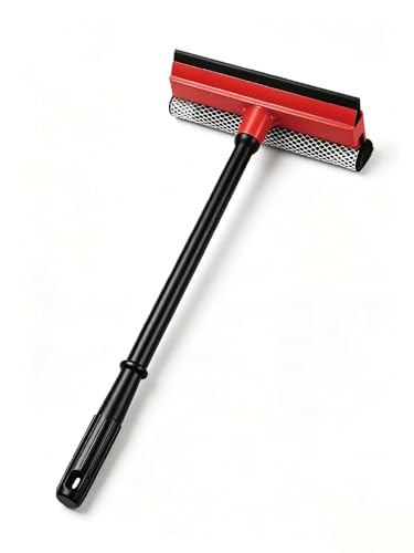 8.1 Window Squeegee with 16 Long Handle 2 in 1Car Squeegee for Gas Station Home Car Glass Shower Outdoor High Window Cleaning