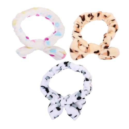 VALICLUD 3piezas Diademas De Maquillaje Lazo Elásticas y Duraderas Para Lavado Facial y Hogar