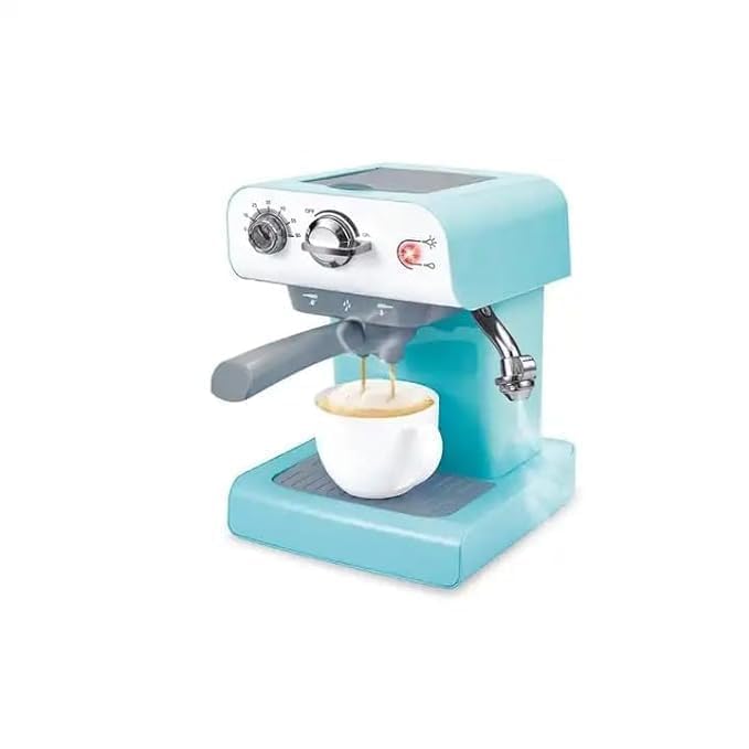 Retro Espresso Coffee Machine – 15 Bar Pump, Milk Frother Steam Wand, Professional Barista Cappuccino & Latte Maker (Blue)