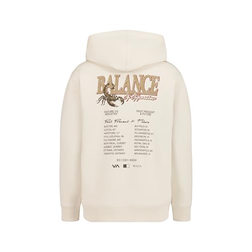 Image of RVCA Boys' Graphic Logo Pullover Fleece Hoodie Sweatshirt