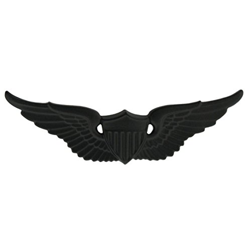 Ira Green Army Aviation Basic Black Metal Badge