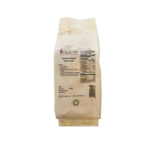 Image of Praakritik Natural Rock Salt 2Kg (4x500g), Pure & Unrefined Sendha Namak, Mineral-Rich, Ideal for Cooking & Healthy Lifestyle