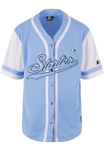Starter Black Label St424-starter College Baseball Shirt Camiseta, Azul, L Hombres