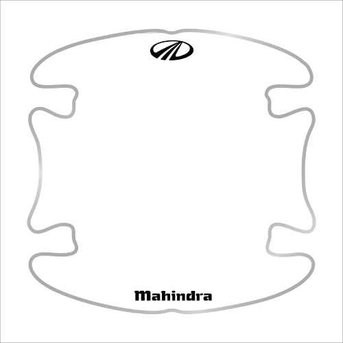 Image of BFRC 3D Gel Finish Car Door Transparent Handle Cup Scratch Guard Sticker Universal for Specific Brand (Pack of 5) (MRDRVAR) (OLDMAHINDRA)