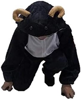 Matissa Adult Animal costumes Unisex Pajamas Fancy Dress outfit Cosplay Onesies (Black Goat) - Image 4