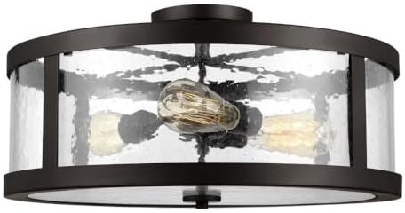 Feiss Lighting-Harrow-Three Light Semi Flush Mount in Modern Style-19.63 Inch Wide by 10.13 Inch High-Oil Rubbed Bronze