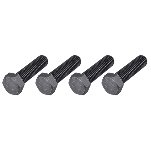 Image of METALLIXITY Hex Bolts (M14-2x50mm) 4Pcs, 8.8 Grade Carbon Steel Fully Threaded Black Oxide, Coarse Thread UNC Hex Head Screw Bolt - for Furniture Repair