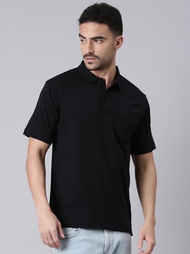 Image of Classic Polo Men's Half Sleeve Polo Neck Authentic Fit Solid Cotton T-Shirt