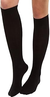 Gaffer Women Thermal Socks Knee High 200 Danier 4.9 TOG Winter Warm Brush Silky Ladies Insulated Socks Black - 1 Pair
