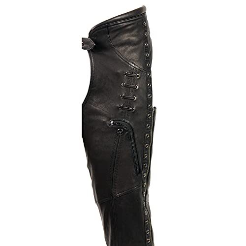 Image of Milwaukee Leather Premium Leather Motorcycle Riding Chaps for Women Bikers