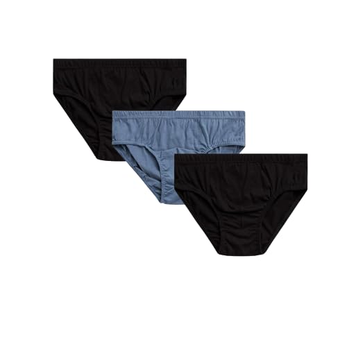 Image of Acumen Men's Underwear Briefs 3-Pack - 100% Combed Cotton, Anti-Bacterial Technology - Premium Ultrasoft Waistband