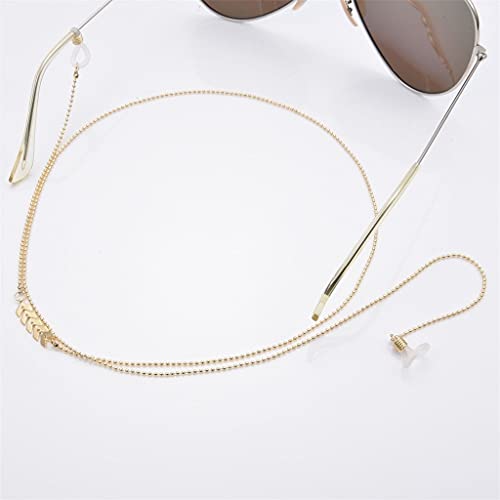 Brillenkette für Frauen Flugzeug Quaste Perlen Schlüsselband Mode Brillenband Sonnenbrillen Schnüre Casual Brillen Zubehör (Color : A, Size : Length-70CM)