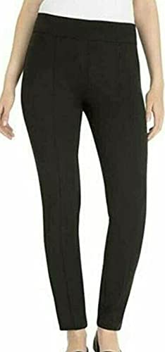 Hilary Radley Ladies Comfort fit Sits at Waist Slim Leg Stretch Pull On Pant 4 Black