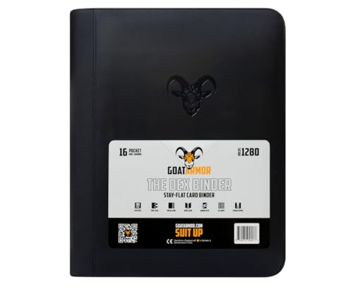 16-Pocket "DEX" Trading Card Binder, 1280 Card Capacity, "Stay-Flat" Design,