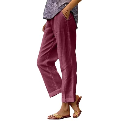 Pantalon en lin femme fluide contre la chaleur estivale avec poches