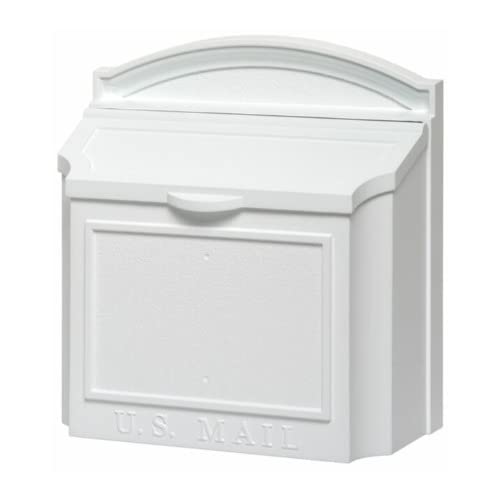 箱 Locking Mailbox White Whitehall Ground Mount White Metal