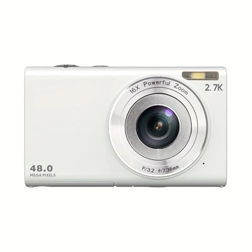 Cámara Digital Compacta 2.7K 48MP con Zoom Digital 16X Blanco miniatura 1