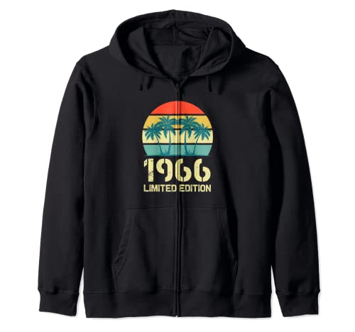 Camisetas vintage de cumpleaños de 1966 para mujer, divertidas camisetas de cumpleaños de 1966 Sudadera con Capucha