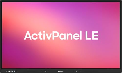 Promethean ActivPanel LE 65” High Specification Digital Whiteboard, 4K UHD, Interactive Display, Android OS, EDLA Certified, 3 Year Onsite Support