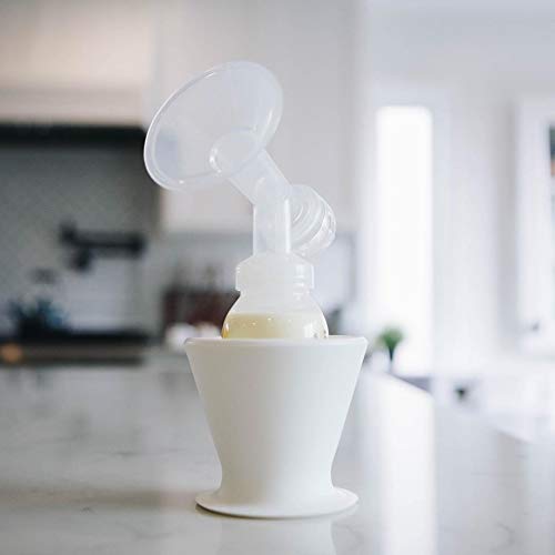 Ingenuity Bokee Baby Bottle Holder Hands Free - One-Hand Bottle or Sippy Cup Prep for Infant to Toddler Green-Blue - Image 4