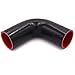 90 Degree Elbow Coupler Silicone Hose 4-Ply 4-inch for Turbo/Intercooler/Intake Piping,Length 120mm Thickness 5mm with T-Bolt Clamp