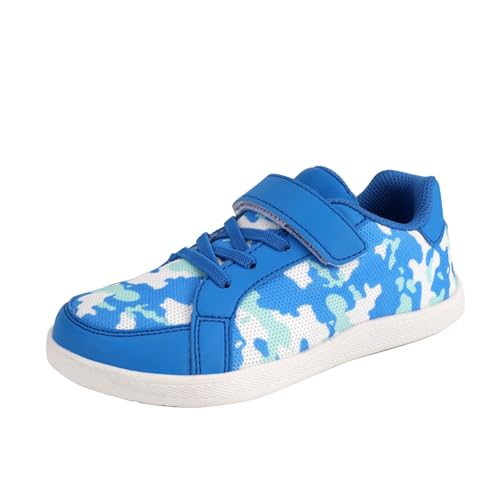 Generisch Zapatos descalzos para niños y niñas, transpirables, ligeros, minimalistas, para caminar al aire libre, antideslizantes, para correr, azul, 25 EU