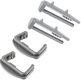 Full set of DISHWASHER BASKET RAIL CAPS 2 x Rear and 2 x Front by Vaporly UK Compatible with Beko/Lamona