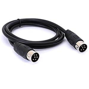 DIN 6 PIN kabel mannelijk naar mannelijk 6pin MIDI kabel adapter voor synthesizer microfoon toetsenbord instrument en home muziek studio (1 meter)
